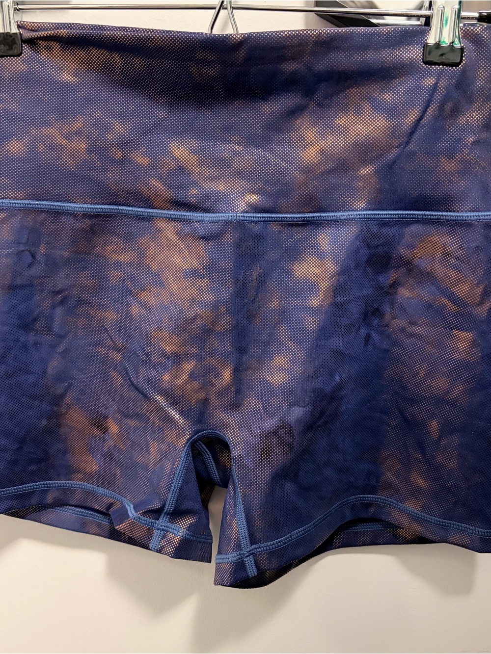 Women's Blue with copper Active Shorts